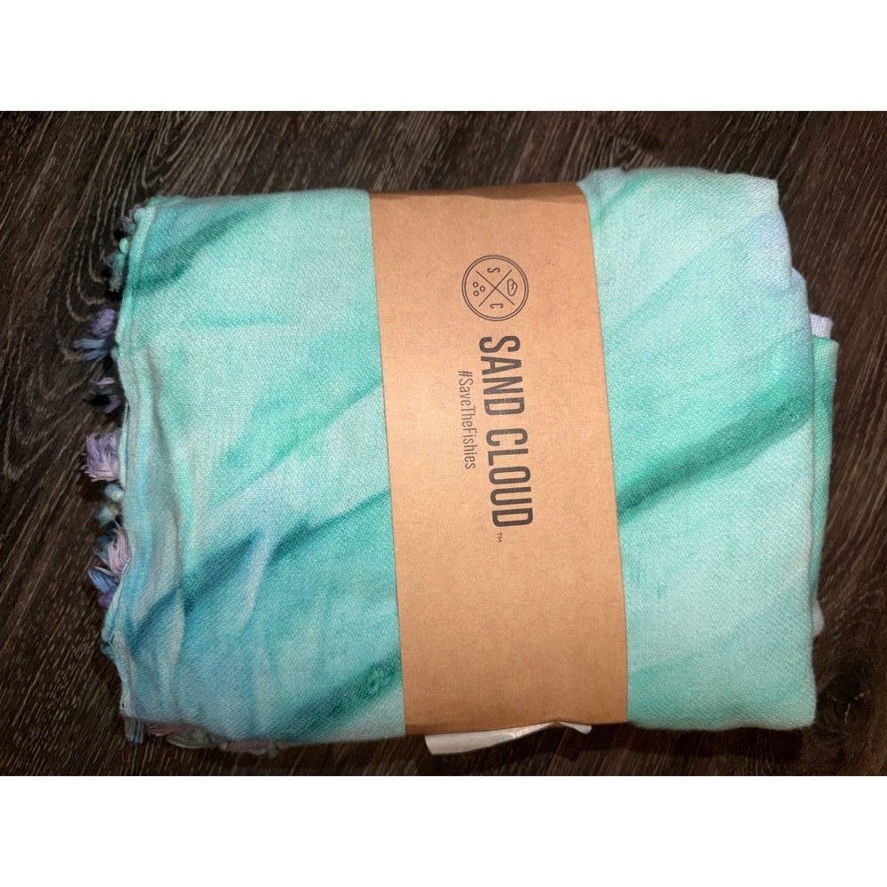 Sand Cloud Luna XL Turkish Cotton Beach Towel Tie Dye Tassel Fringe New